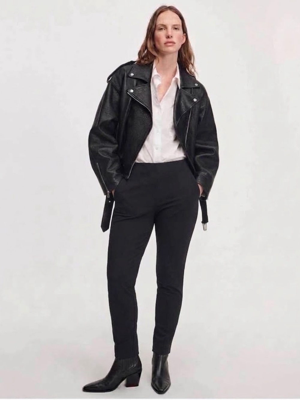 RAG & BONE Women's Simone Slim Fit High Rise Ankle Pant - Black, Sz 14